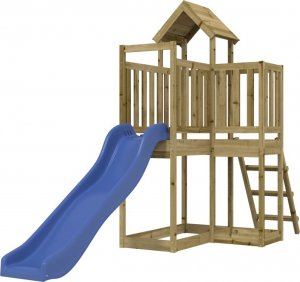 vidaXL vidaXL Domek ze zjeżdżalnią dla dzieci, impregnowane drewno sosnowe 3