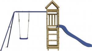 vidaXL vidaXL Domek ze zjeżdżalnią, huśtawką i ścianką wspinaczkową 5