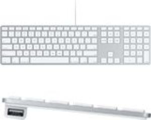 Klawiatura Apple Przewodowa Srebrno-biała  (MB110) 1