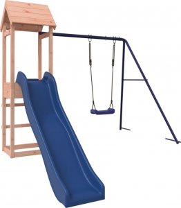 vidaXL Domek ze zjeżdżalnią i huśtawką, lite drewno daglezjowe 3