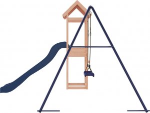 vidaXL Domek ze zjeżdżalnią i huśtawką, lite drewno daglezjowe 6