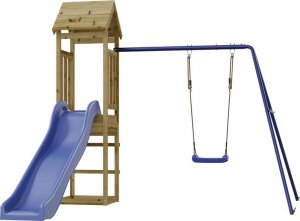 vidaXL vidaXL Domek ze zjeżdżalnią i huśtawką, impregnowane drewno sosnowe 2