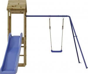 vidaXL vidaXL Domek ze zjeżdżalnią i huśtawką, impregnowane drewno sosnowe 3