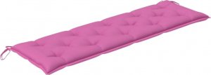 vidaXL vidaXL Poduszki na ławkę ogrodową, 2 szt. różowe, 180x50x7 cm, tkanina 3