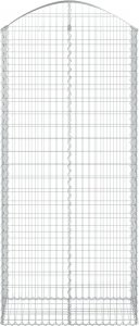 vidaXL vidaXL Łukowaty kosz gabionowy 100x50x220/240 cm, galwanizowane żelazo 2