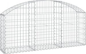 vidaXL Łukowaty kosz gabionowy, 150x30x60/80 cm, galwanizowane żelazo 2
