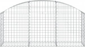 vidaXL Łukowaty kosz gabionowy, 150x30x60/80 cm, galwanizowane żelazo 3