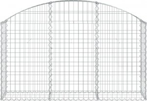 vidaXL Łukowaty kosz gabionowy, 150x30x80/100 cm, galwanizowane żelazo 2