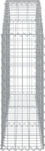 vidaXL Łukowaty kosz gabionowy, 150x30x80/100 cm, galwanizowane żelazo 3