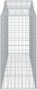 vidaXL Kosze gabionowe, 10 szt, 200x50x100/120cm, galwanizowane żelazo 4