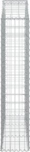 vidaXL vidaXL Łukowaty kosz gabionowy 150x30x140/160 cm, galwanizowane żelazo 4