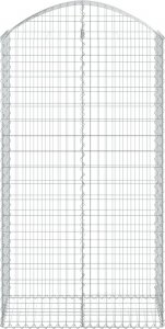 vidaXL Łukowaty kosz gabionowy 100x50x180/200 cm, galwanizowane żelazo 3