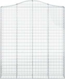 vidaXL vidaXL Kosze gabionowe, 2 szt, 200x30x220/240 cm, galwanizowane żelazo 3