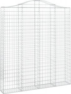 vidaXL Kosze gabionowe, 3 szt, 200x30x220/240 cm, galwanizowane żelazo 3
