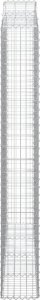 vidaXL Kosze gabionowe, 3 szt, 200x30x220/240 cm, galwanizowane żelazo 5