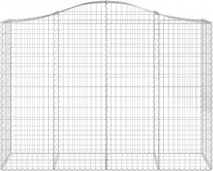 vidaXL vidaXL Łukowaty kosz gabionowy 200x50x140/160 cm, galwanizowane żelazo 2