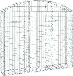 vidaXL Łukowaty kosz gabionowy 150x30x120/140 cm, galwanizowane żelazo 2