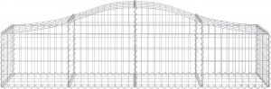 vidaXL Kosze gabionowe, 4 szt, 200x50x40/60 cm, galwanizowane żelazo 3