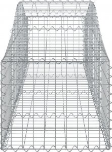 vidaXL Kosze gabionowe, 4 szt, 200x50x40/60 cm, galwanizowane żelazo 4