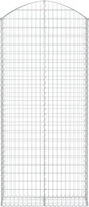 vidaXL Łukowaty kosz gabionowy 100x30x220/240 cm, galwanizowane żelazo 3