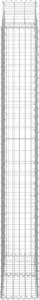 vidaXL Łukowaty kosz gabionowy 100x30x220/240 cm, galwanizowane żelazo 4