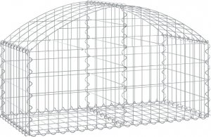 vidaXL vidaXL Łukowaty kosz gabionowy, 100x50x40/60 cm, galwanizowane żelazo 2