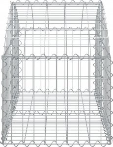 vidaXL vidaXL Łukowaty kosz gabionowy, 100x50x40/60 cm, galwanizowane żelazo 4