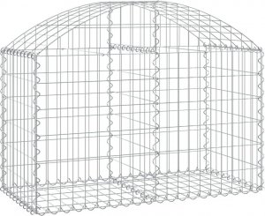 vidaXL Łukowaty kosz gabionowy, 100x50x60/80 cm, galwanizowane żelazo 2