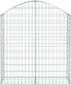 vidaXL vidaXL Łukowaty kosz gabionowy 100x30x100/120 cm, galwanizowane żelazo 2