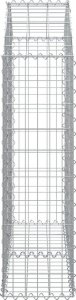 vidaXL vidaXL Łukowaty kosz gabionowy 100x30x100/120 cm, galwanizowane żelazo 3