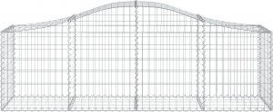 vidaXL Kosze gabionowe, 12 szt, 200x50x60/80 cm, galwanizowane żelazo 4