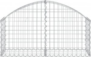 vidaXL vidaXL Łukowaty kosz gabionowy, 100x30x40/60 cm, galwanizowane żelazo 3