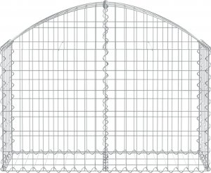 vidaXL vidaXL Łukowaty kosz gabionowy, 100x30x60/80 cm, galwanizowane żelazo 3