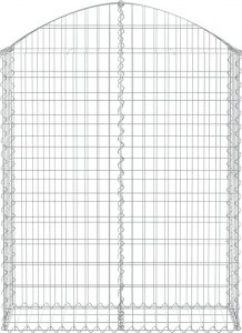 vidaXL vidaXL Łukowaty kosz gabionowy 100x30x120/140 cm, galwanizowane żelazo 3