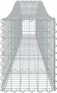 vidaXL vidaXL Łukowaty kosz gabionowy, 400x30x40/60 cm, galwanizowane żelazo 4