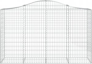 vidaXL vidaXL Łukowaty kosz gabionowy 200x50x120/140 cm, galwanizowane żelazo 3