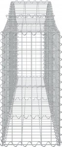vidaXL vidaXL Łukowaty kosz gabionowy, 200x30x60/80 cm, galwanizowane żelazo 4