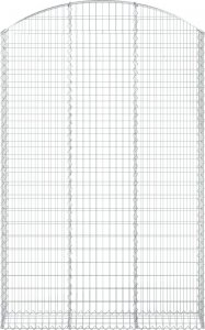 vidaXL Łukowaty kosz gabionowy 150x30x220/240 cm, galwanizowane żelazo 3