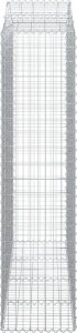 vidaXL vidaXL Łukowaty kosz gabionowy 200x50x200/220 cm, galwanizowane żelazo 2