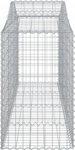vidaXL vidaXL Łukowaty kosz gabionowy, 200x50x80/100 cm, galwanizowane żelazo 2