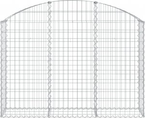 vidaXL vidaXL Łukowaty kosz gabionowy 150x30x100/120 cm, galwanizowane żelazo 3