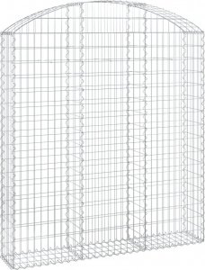vidaXL Łukowaty kosz gabionowy 150x30x160/180 cm, galwanizowane żelazo 2
