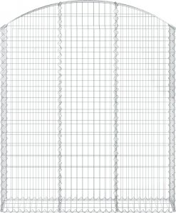 vidaXL Łukowaty kosz gabionowy 150x30x160/180 cm, galwanizowane żelazo 3