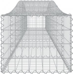 vidaXL vidaXL Łukowaty kosz gabionowy, 400x50x40/60 cm, galwanizowane żelazo 4