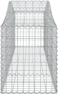 vidaXL Kosze gabionowe, 2 szt, 200x50x60/80 cm, galwanizowane żelazo 5