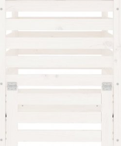 vidaXL vidaXL Kompostownik, biały, 63,5x63,5x77,5 cm, lite drewno sosnowe 4