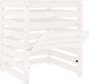 vidaXL vidaXL Kompostownik, biały, 63,5x63,5x77,5 cm, lite drewno sosnowe 5