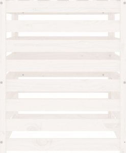 vidaXL vidaXL Kompostownik, biały, 63,5x63,5x77,5 cm, lite drewno sosnowe 6