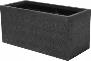 Beliani Doniczka czarna prostokątna 80 x 37 x 38 cm MYRA 4