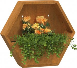vidaXL vidaXL Doniczki ścienne, 2 szt., szare, stal kortenowska, 46x10x40 cm 3